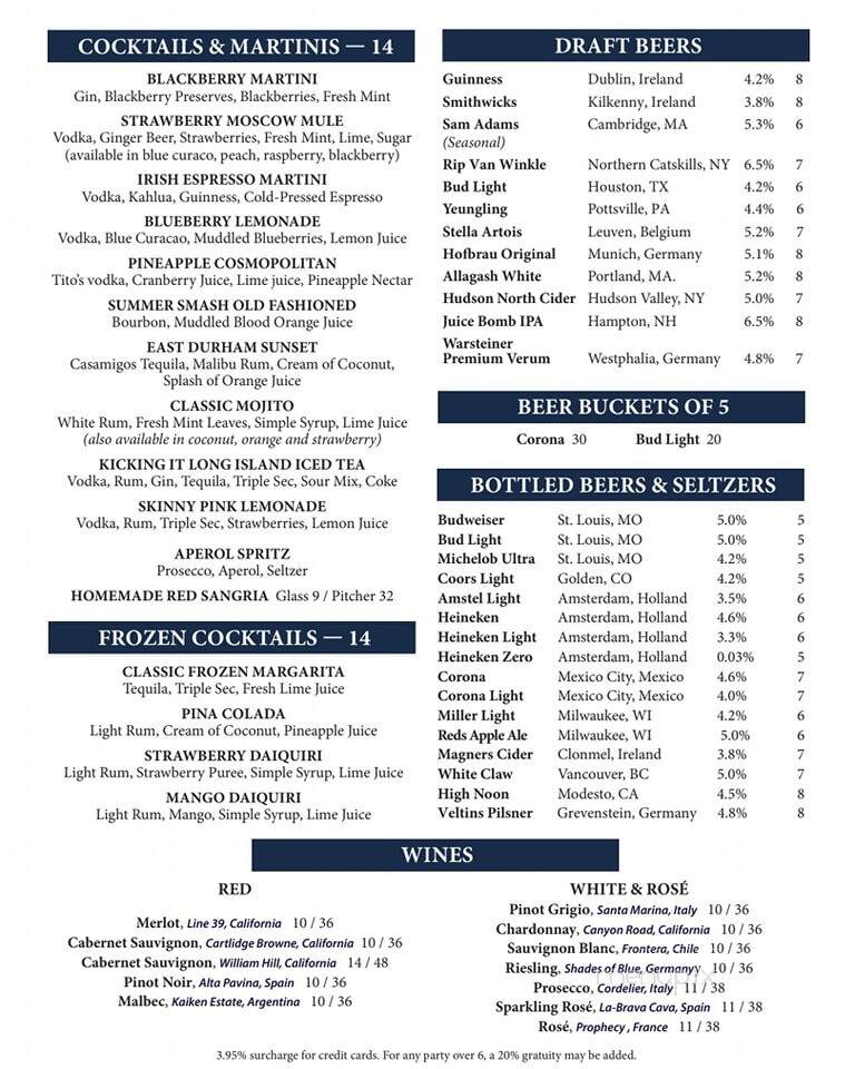 Five Furlongs - East Durham, NY menu_pic