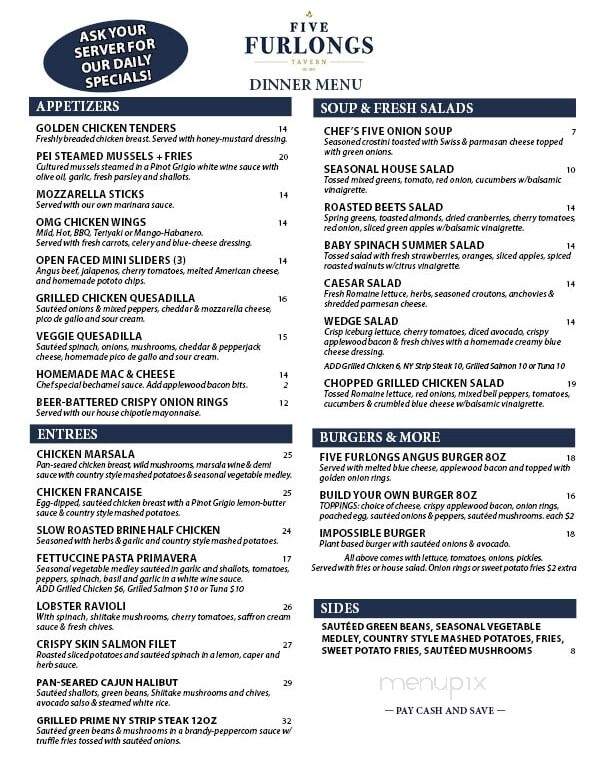 Five Furlongs - East Durham, NY menu_pic