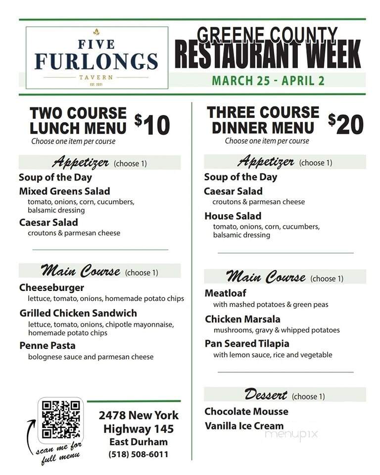 Five Furlongs - East Durham, NY menu_pic