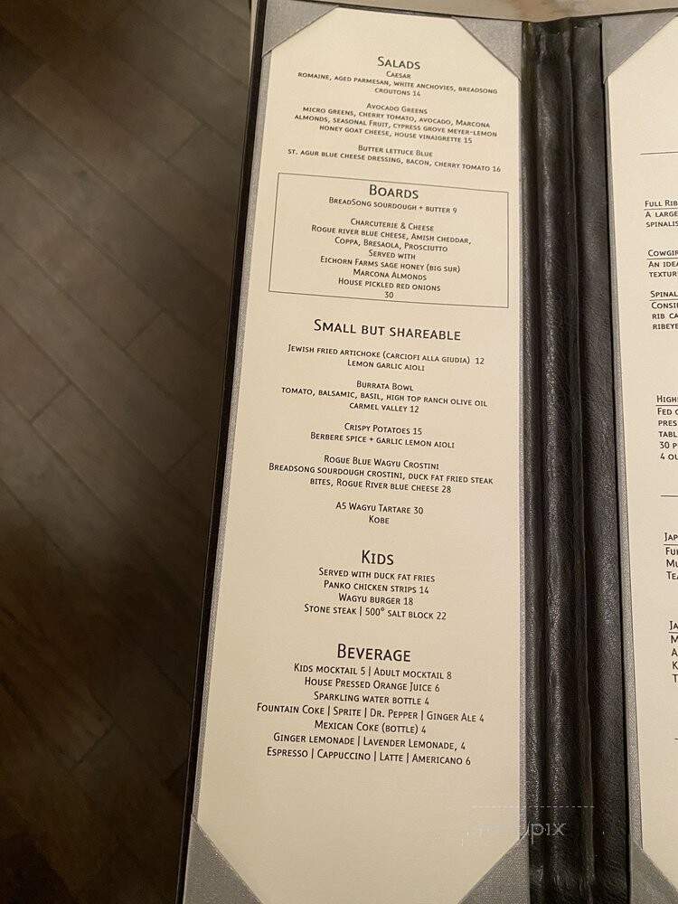 Steakcraft - Carmel-by-the-Sea, CA menu_pic