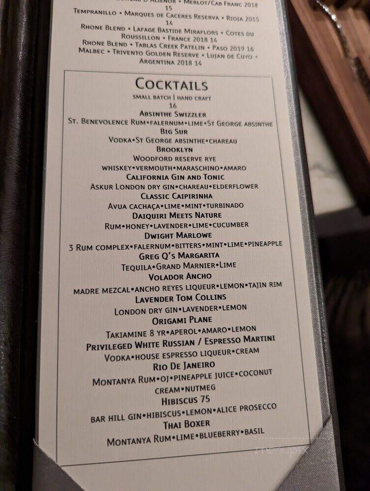Steakcraft - Carmel-by-the-Sea, CA menu_pic