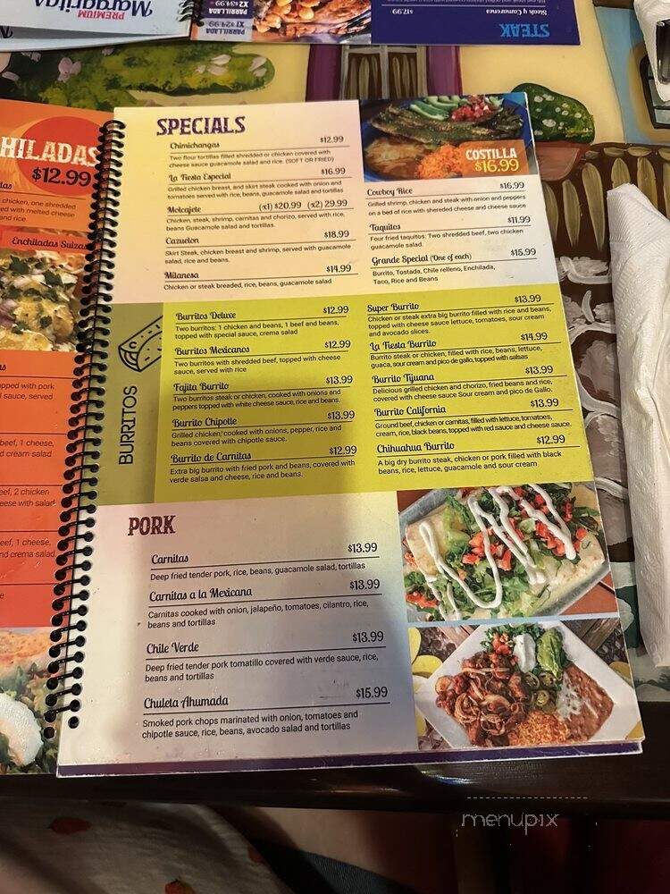 La Fiesta Tacos and Tequila - Lake City, FL menu_pic