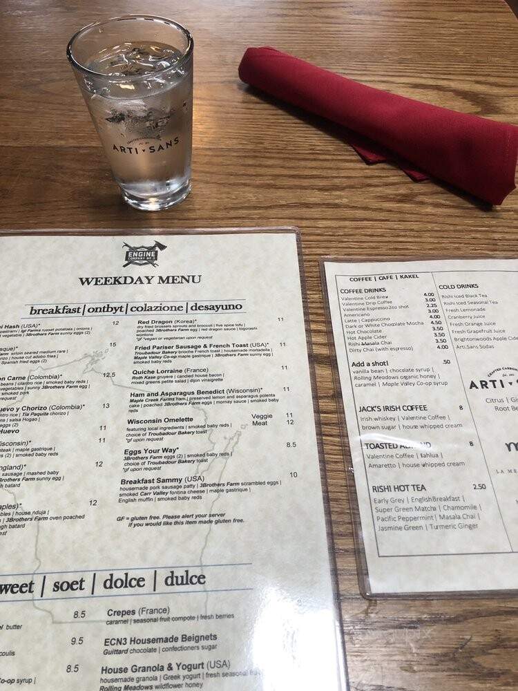 Engine Company No 3 - Milwaukee, WI menu_pic