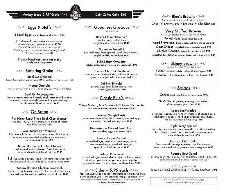 Blue's Egg - Milwaukee, WI menu_pic