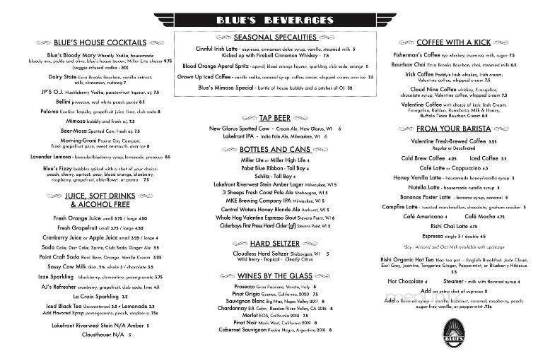 Blue's Egg - Milwaukee, WI menu_pic