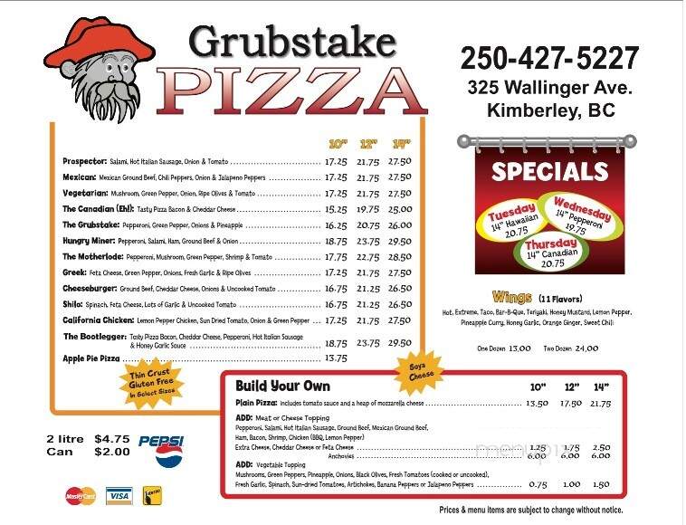 Grubstake Pizza - Kimberley, BC