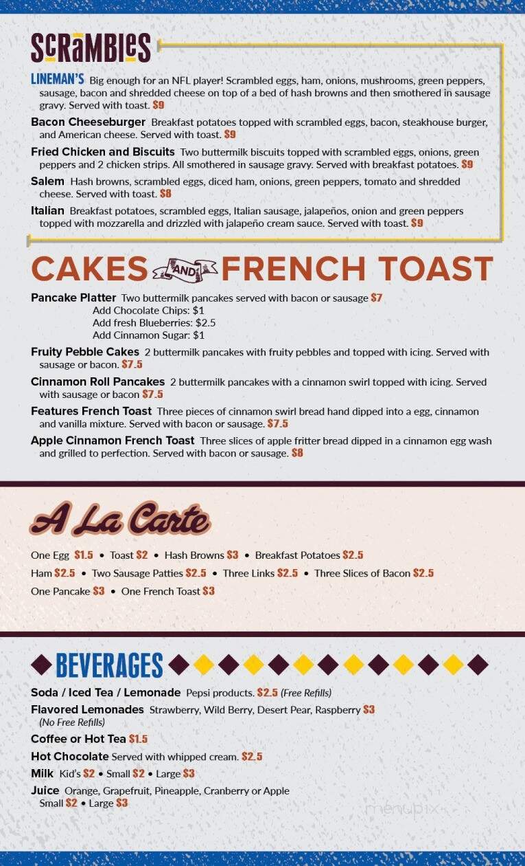 Features Sports Bar & Grill - West Salem, WI menu_pic