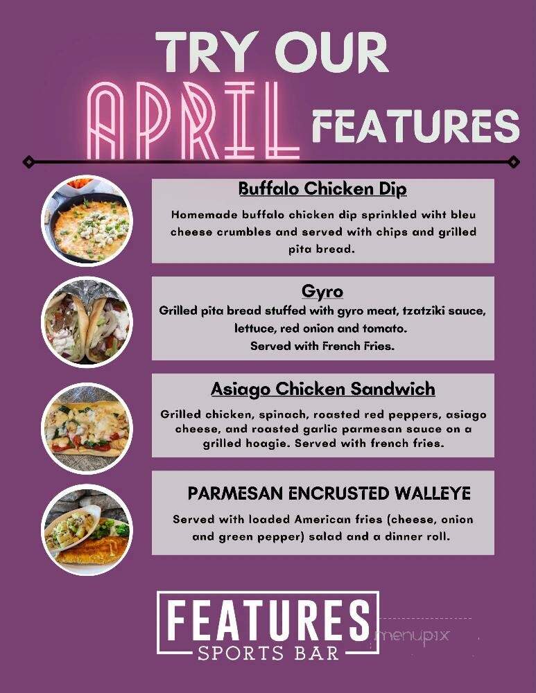 Features Sports Bar & Grill - West Salem, WI