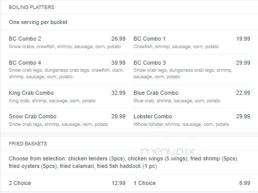 Boiling Crawfish - Jacksonville, FL menu_pic