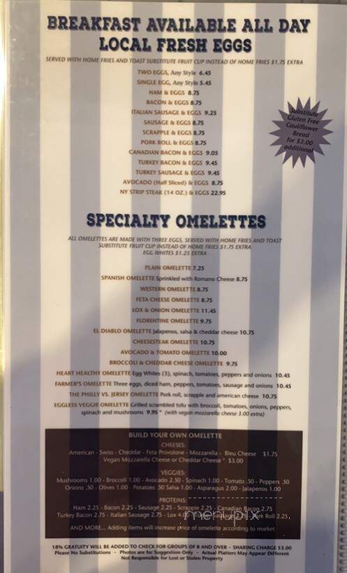 Monarch Diner - Glassboro, NJ menu_pic