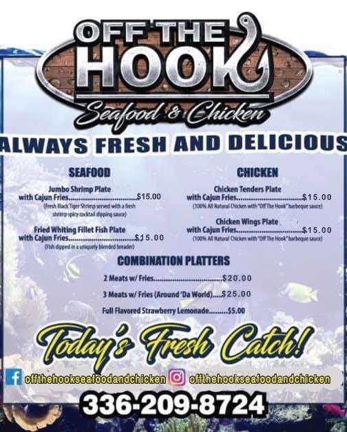 Off The Hook Seafood & Chicken - Greensboro, NC menu_pic