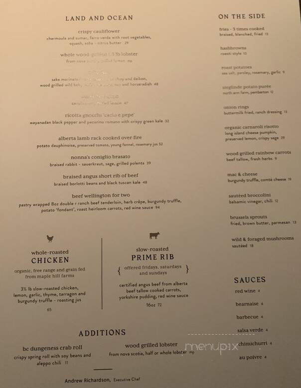 Elisa - Vancouver, BC menu_pic