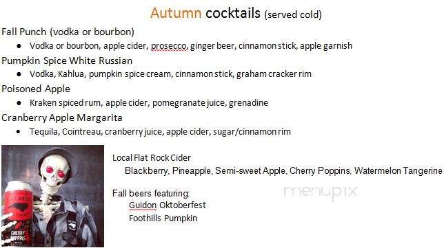 The 2nd Act - Hendersonville, NC menu_pic