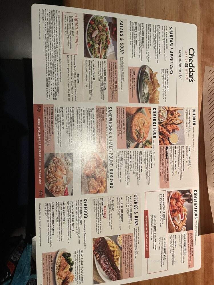 Cheddar's Casual Cafe - Greenville, SC menu_pic