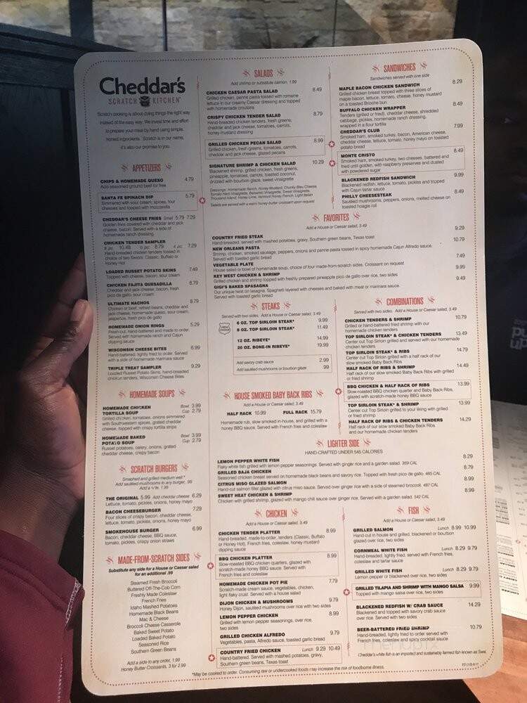 Cheddar's Casual Cafe - Greenville, SC menu_pic