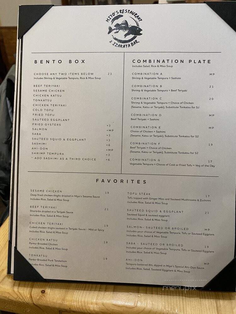 Miyo's - Hilo, HI menu_pic