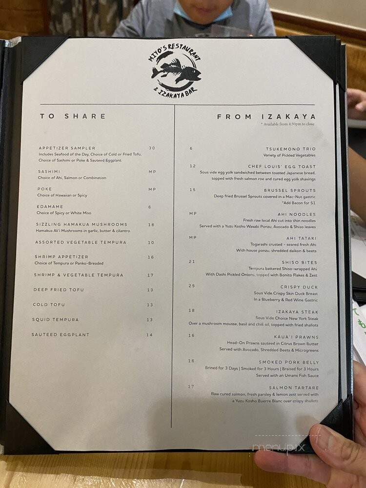 Miyo's - Hilo, HI menu_pic