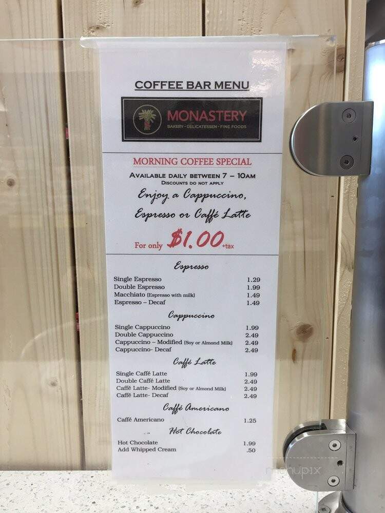 Monastery Bakery & Delicatessen - Oakville, ON menu_pic