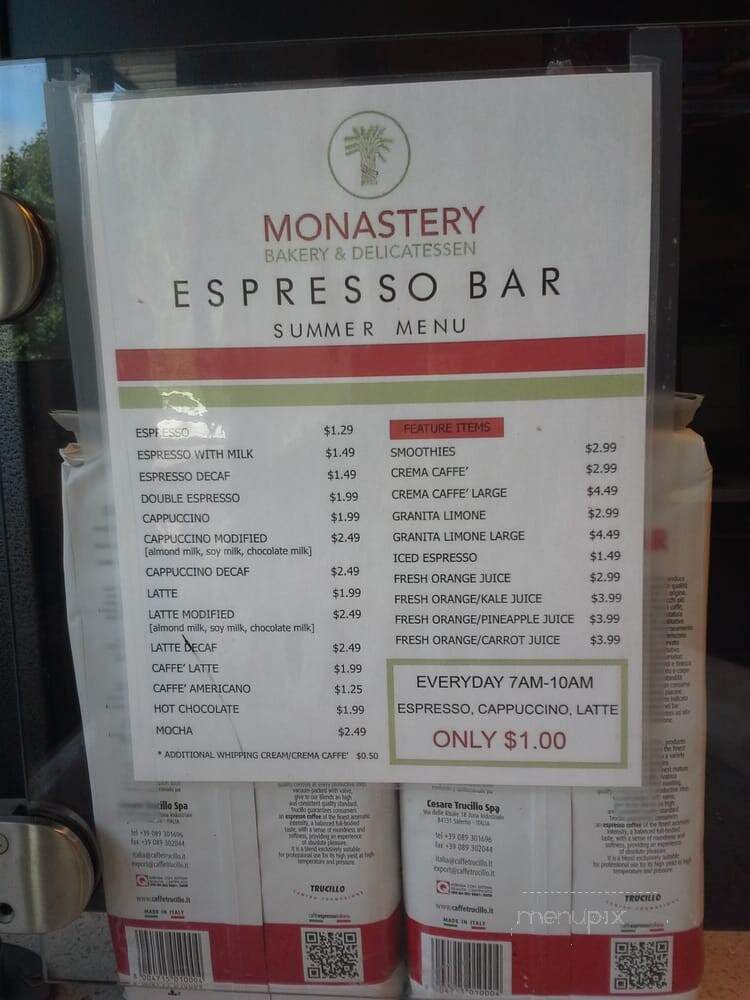 Monastery Bakery & Delicatessen - Oakville, ON menu_pic