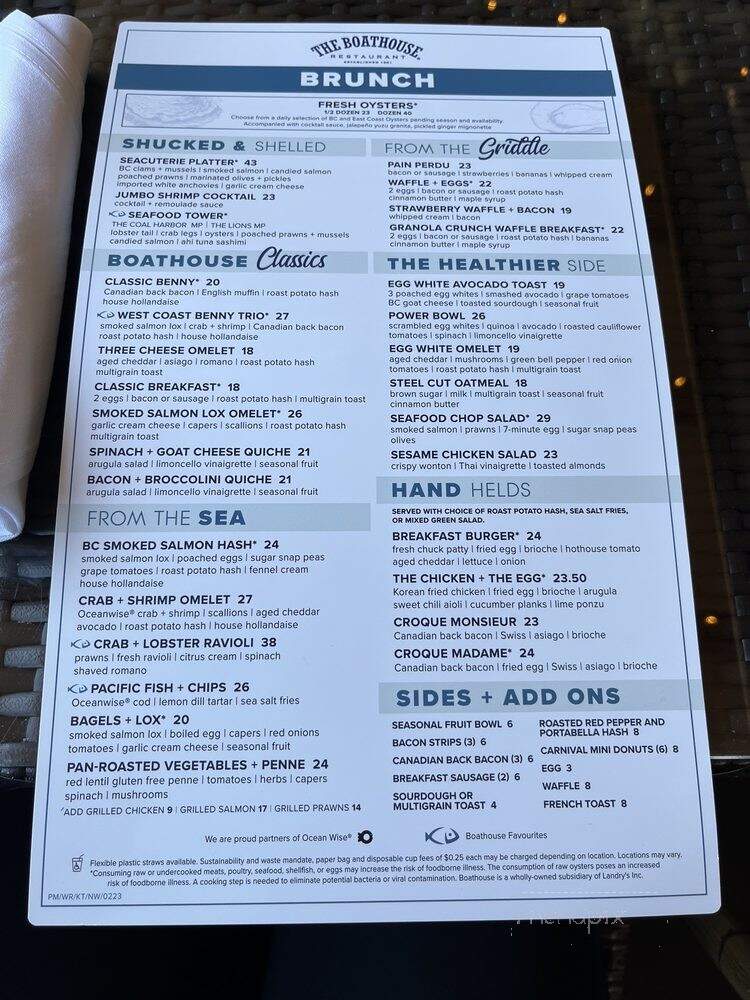 Boathouse Restaurant - Port Moody, BC menu_pic