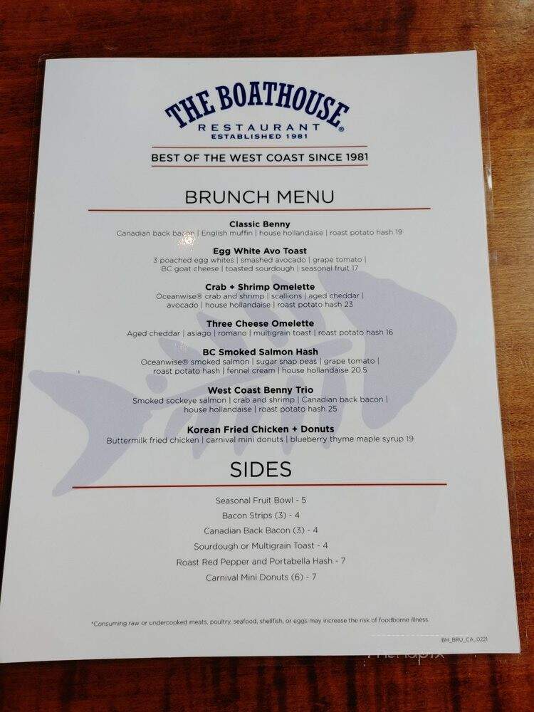 Boathouse Restaurant - Port Moody, BC menu_pic