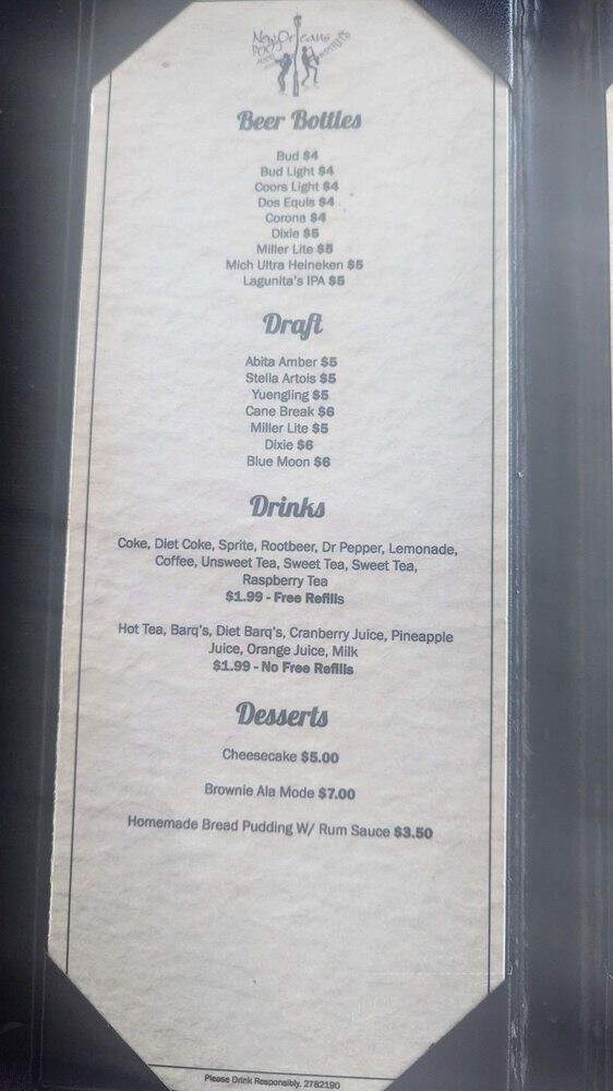 New Orleans Food & Spirits - Metairie, LA menu_pic
