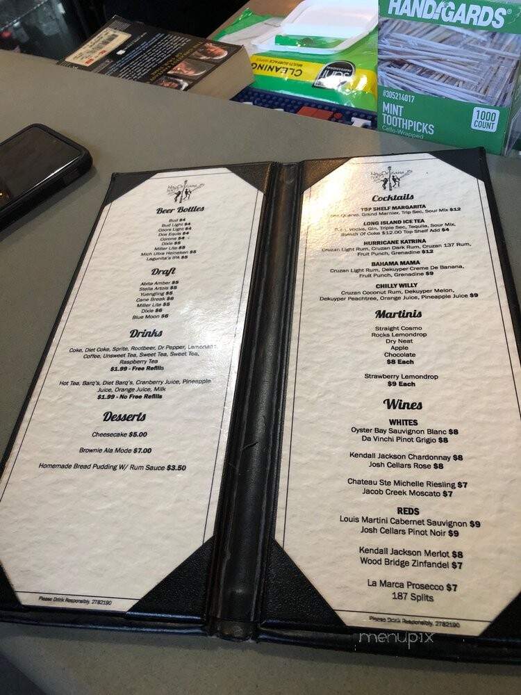 New Orleans Food & Spirits - Metairie, LA menu_pic