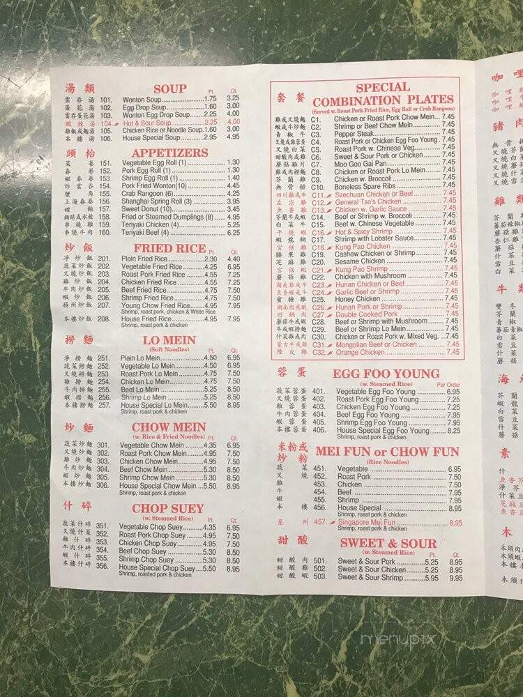 New China - Manteno, IL menu_pic