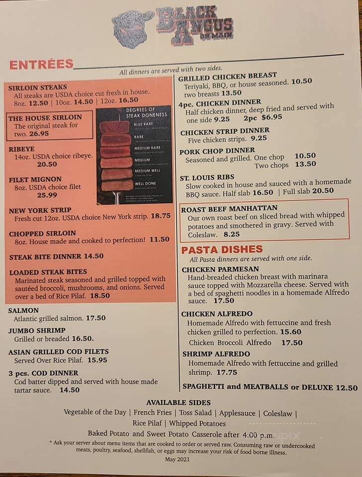 Black Angus on Main - Van Wert, OH menu_pic