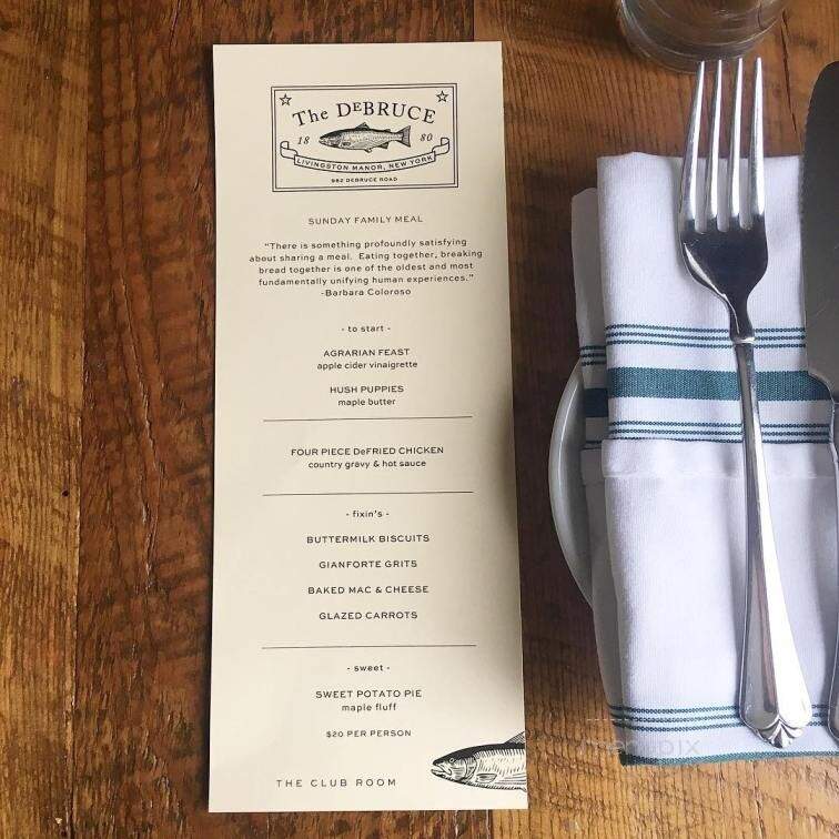 The DeBruce - Livingston Manor, NY menu_pic