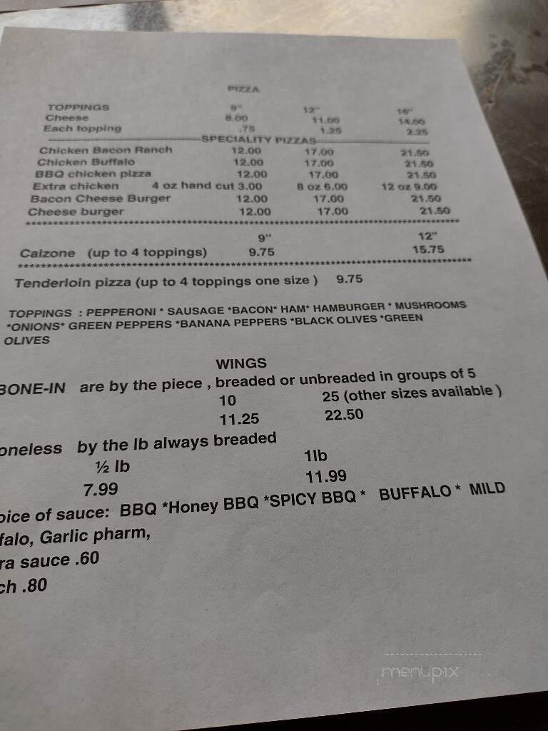Amelio's Italian Pizza Shop - Sidney, OH menu_pic