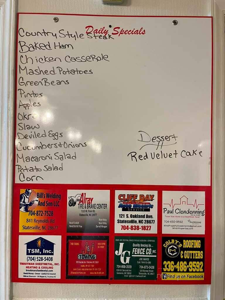 Pat's Place - Statesville, NC menu_pic