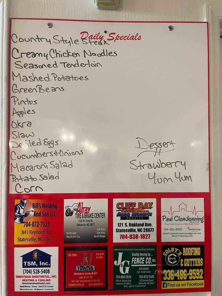 Pat's Place - Statesville, NC menu_pic