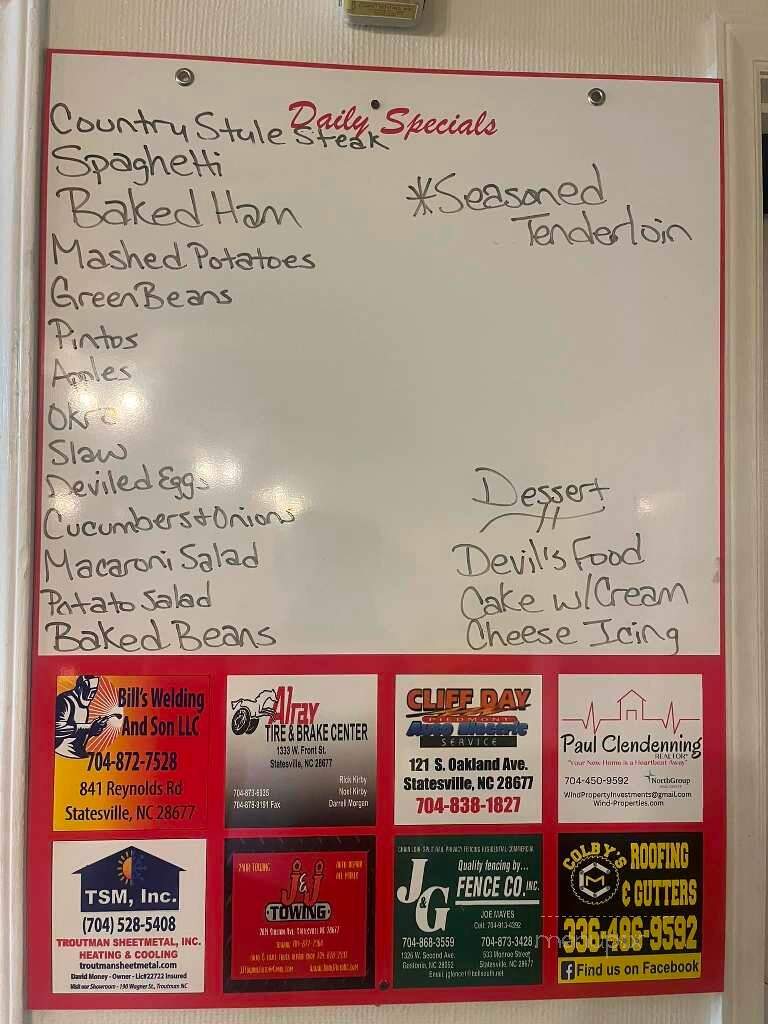 Pat's Place - Statesville, NC menu_pic