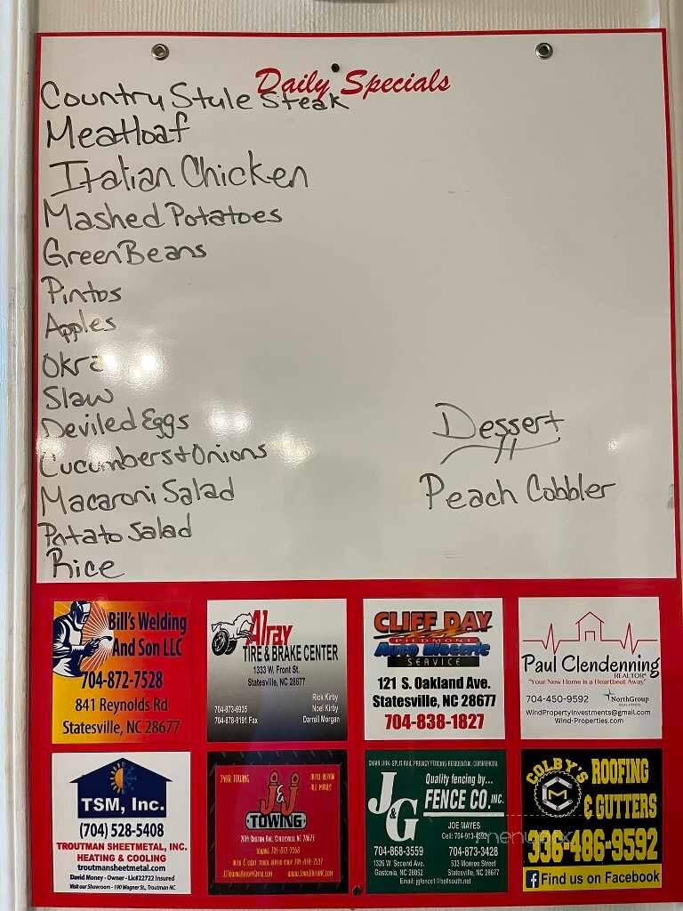 Pat's Place - Statesville, NC menu_pic