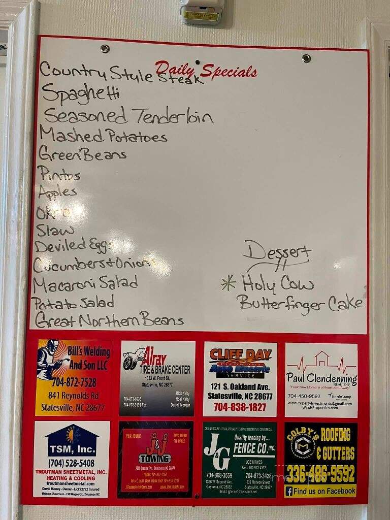 Pat's Place - Statesville, NC menu_pic