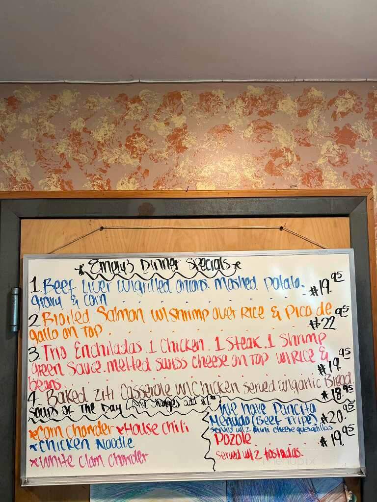 Emely's Pizza Restaurant - Franklin, CT menu_pic