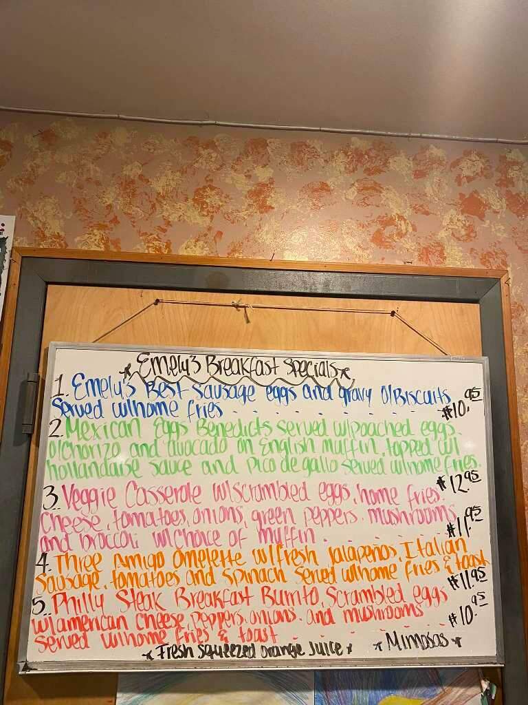 Emely's Pizza Restaurant - Franklin, CT menu_pic