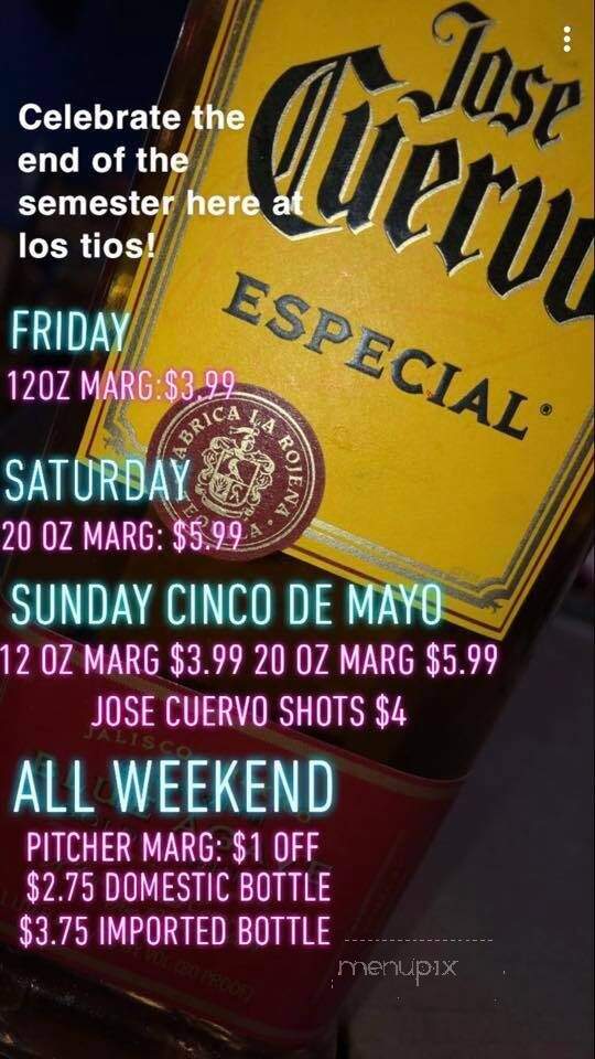 Los Tios - Dalton, OH menu_pic
