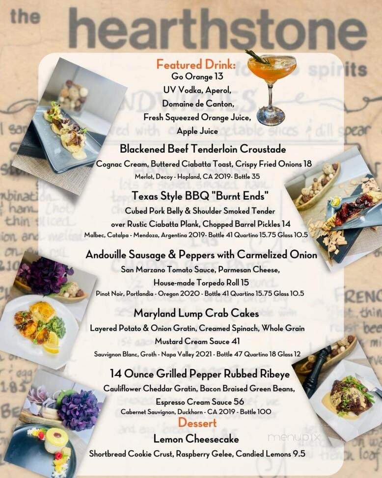 Hearthstone Bistro - Muskegon, MI menu_pic