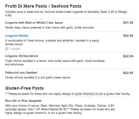Antonio's Cucina Italiana - Farmington Hills, MI menu_pic