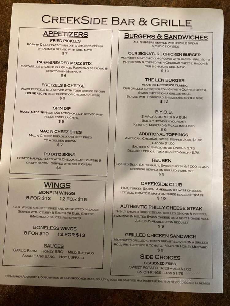 Creekside Bar Grill - Saginaw, MI