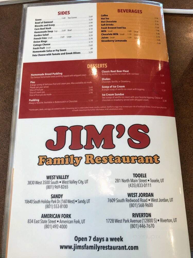 Jim's Family Restaurant - Riverton, UT