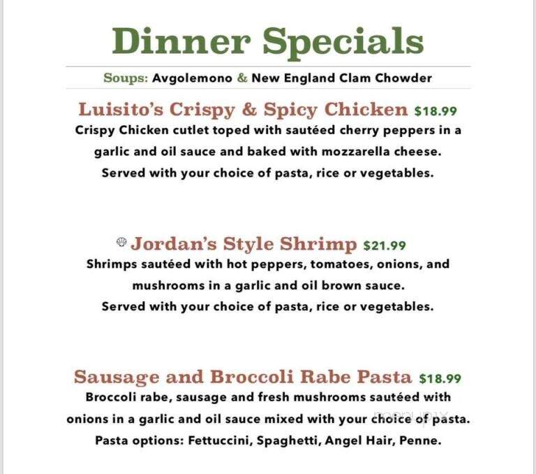 Jordans Too Restaurant & Pizza - Norwalk, CT menu_pic