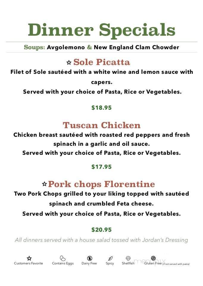 Jordans Too Restaurant & Pizza - Norwalk, CT menu_pic