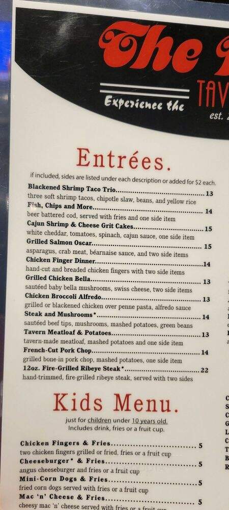 The Place Tavern - Hiram, GA menu_pic