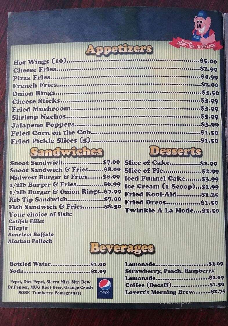 Lovett's Soul Food - Alton, IL menu_pic