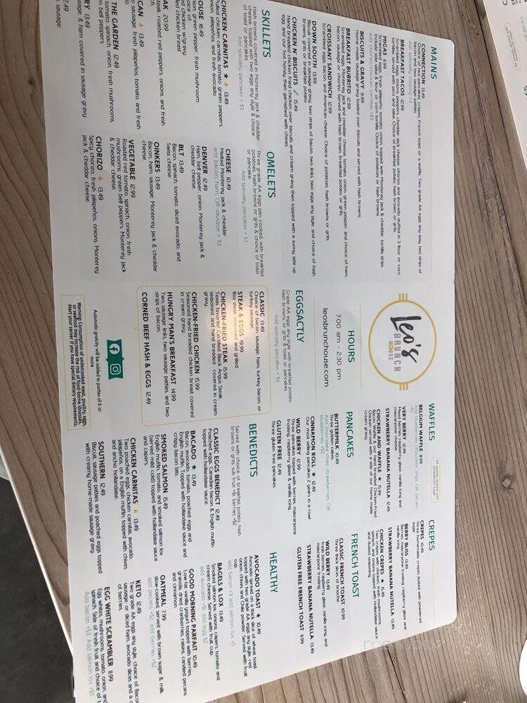 Leo's Brunch House - Carrollton, TX menu_pic