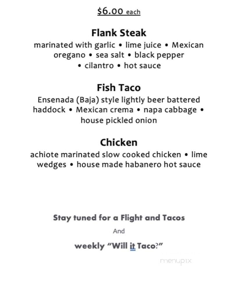 Brewers Blackbird Kitchen & Brewery - Ancaster, ON menu_pic