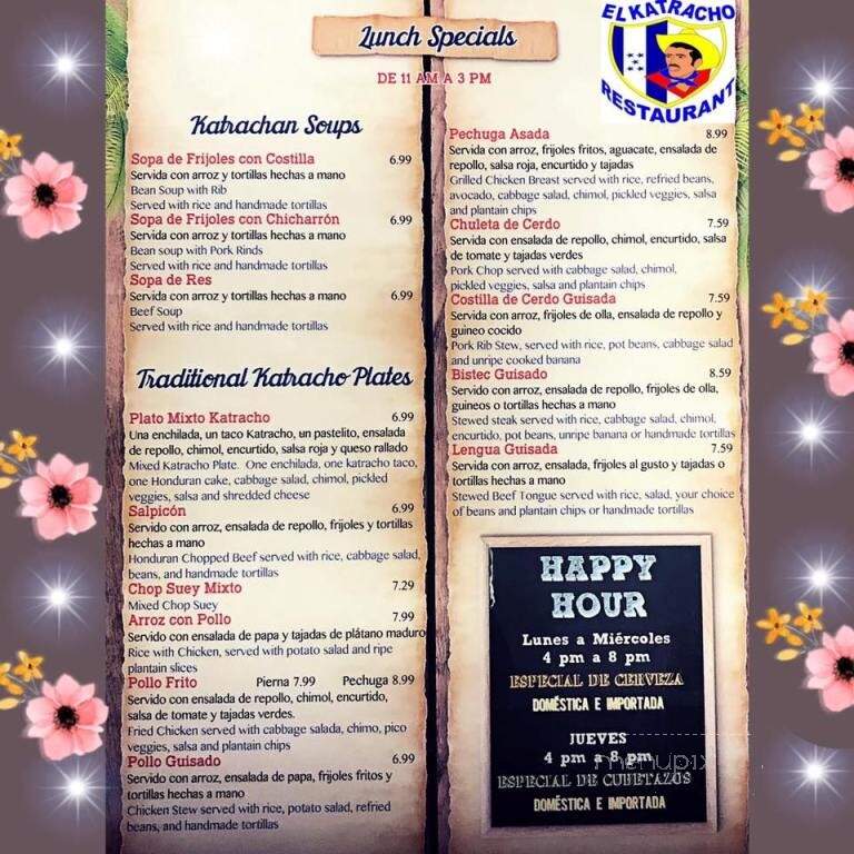 El Katracho Restaurant - Houston, TX menu_pic